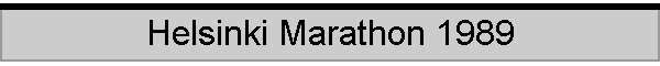 Helsinki Marathon 1989